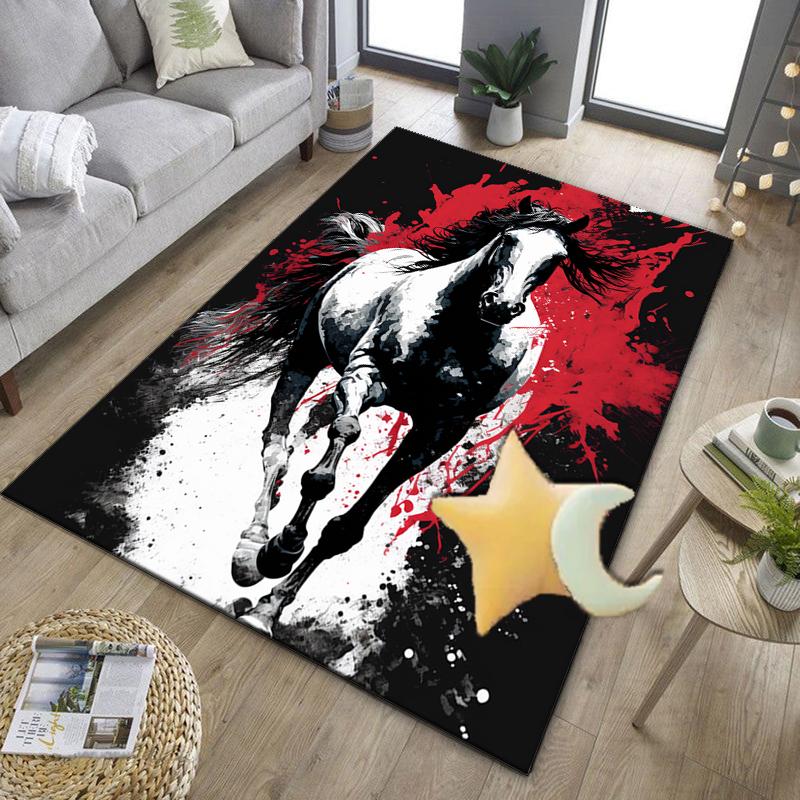 Blue Horse Dreams Office Rug Chair Mat, Entryway Carpet, Suitable for Front Door, Bedroom, Living Room, Desk, Holiday Gift