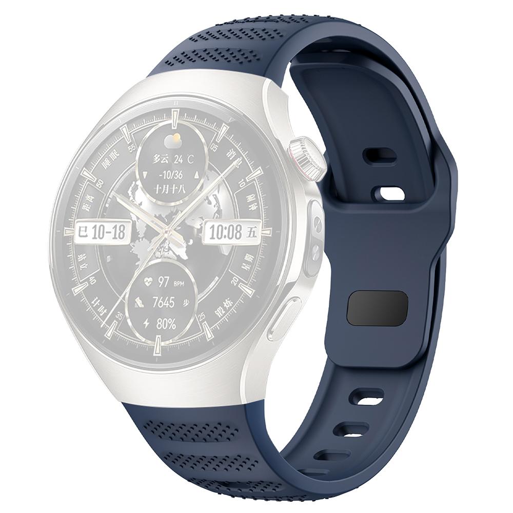 

For Huawei Watch 5 46mm Smartwatch Band Dot Texture Silicone Wrist Strap Blue