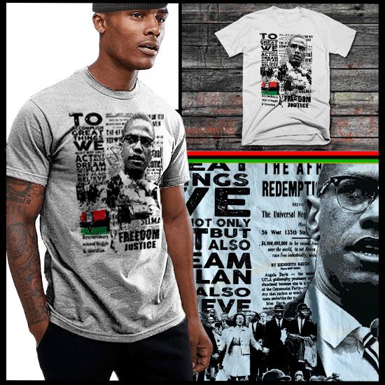 

Black History Freedom Malcolm X, Huey P Newton, M Garvey, Angela Davis Unisex T-Shirt S