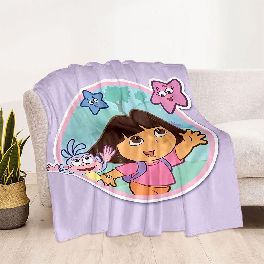 Dora Explorer Blanket Warmthful Decor Perfect for Office Chair Picnics Office Four Seasons Multipurpose Modern Ideal Gift For Birthday Valentine'S Day