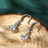 100% D Color 6.5mm 1ct Moissanite Diamond Hook Real Silver 925 Dangle Drop Earring for Women Wedding Jewelry Valentine Gift