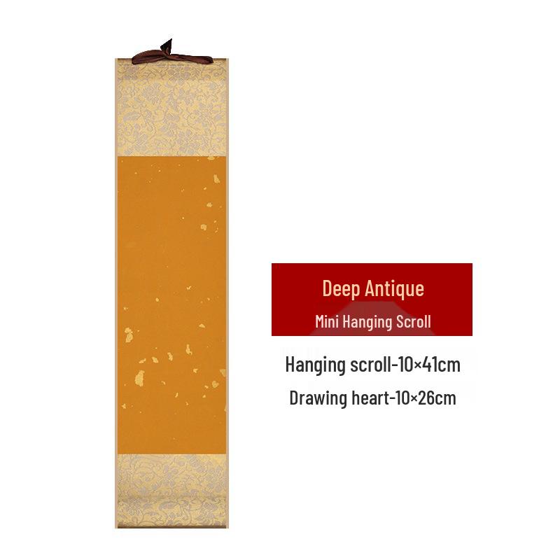 Mini Hand-Painted Hanging Scroll On Semi-Sized Xuan Paper for Calligraphy and Art