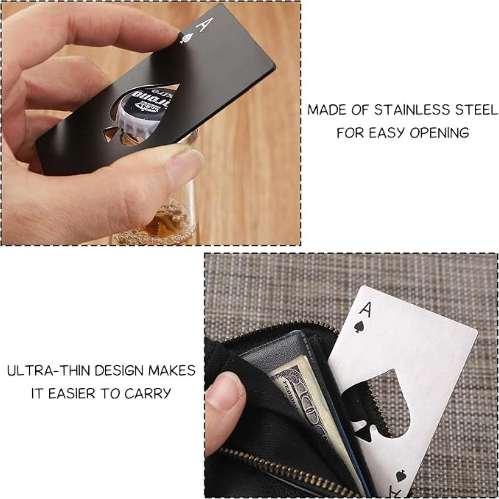 Stainless Steel Spades A Winemaker Bottle Opener Playing Cards Bottle Opener Credit Card Beer Bottle Opener