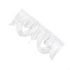 Elegant Waterfall Valance with Tassels Solid Color Wavy Design Window Curtain