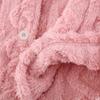 Fluffy Striped Flannel Warm and Fluffy for Fall and and a Great Gift for Day Women's Pajamas, Winter, Loungewear, Sleepwear, Mother's (M, Lavender)