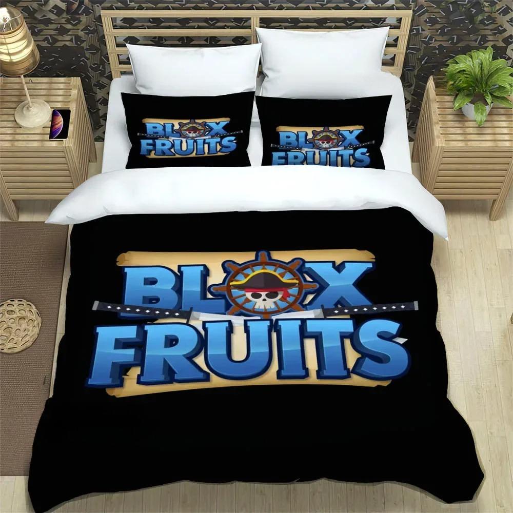 3D Game B-blox Fruits Bedding Sets Exquisite Bed Supplies Set Duvet Cover Bed Comforter Set Bedding Set Luxury Birthday Gift