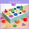 Wooden Shape Sorting Box Educational Toy For Kids With Bright Colors And Cognitive Development
