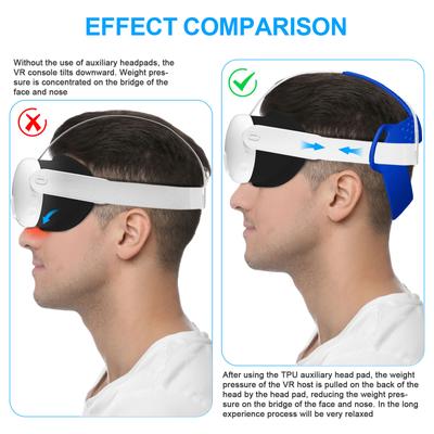 Comfortable VR Head Strap Cushion Pad for Quest3 Headset Accessories 3D Virtual Reality Headset Bracket Silicone