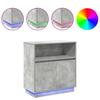 LED Sideboard Concrete Grey 71 x 34.5 x 75 cm Particle Board