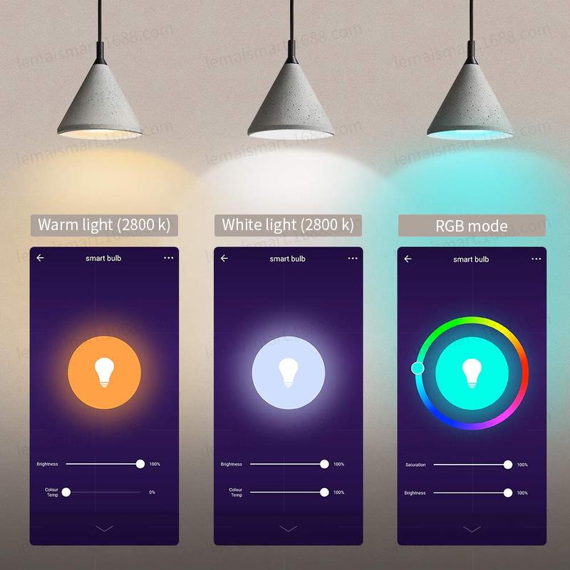 

RGB WiFi светодиодные лампочки Tuya - Совместимы с Alexa и Google Assistant