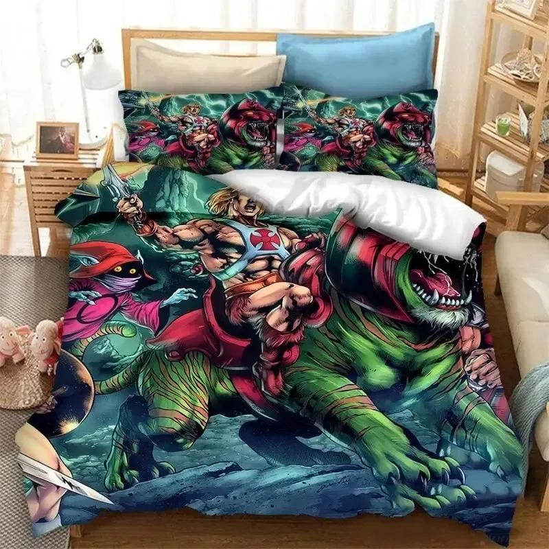 He man The Masters of The Universe Comfortable Duvet Quilt Cover Pillowcase Bedding Set Children Bedroom Decoration Home Textile