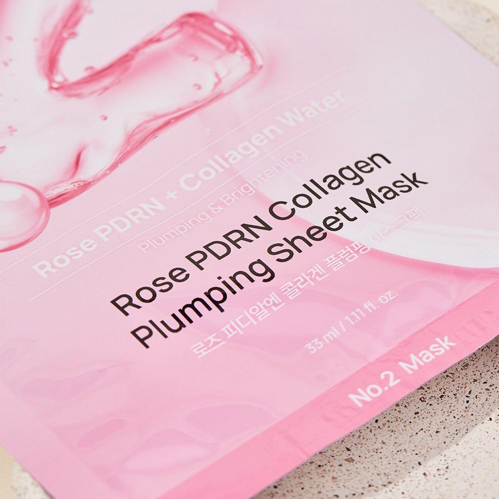 numbuzin No.2 Rose PDRN Collagen Plumping Mask Hydrating Firming 33ml 5pcs