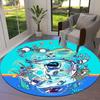 ASTRO BOT Custom Name Round Area Rug,Carpet Rug for Living Room Bedroom Sofa Playroom Decor,Non-slip Floor Mat