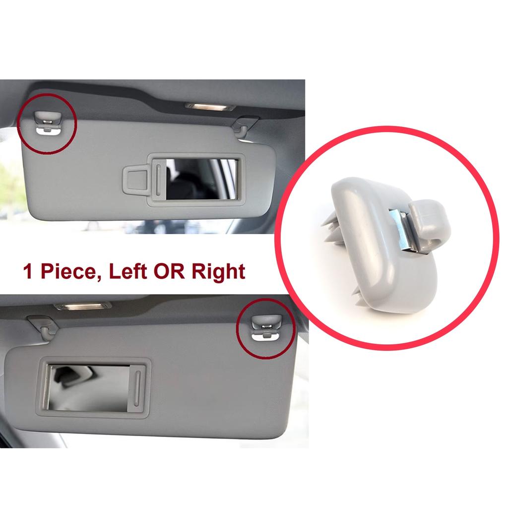 EDP1655 1 Piece Sun Visor Shade Holder Hook Clips Gray Color for  A1 A3 A4 B7 B8 B9 A5 A6 C6 Q2 Q3 Q5 TT Seat Exeo