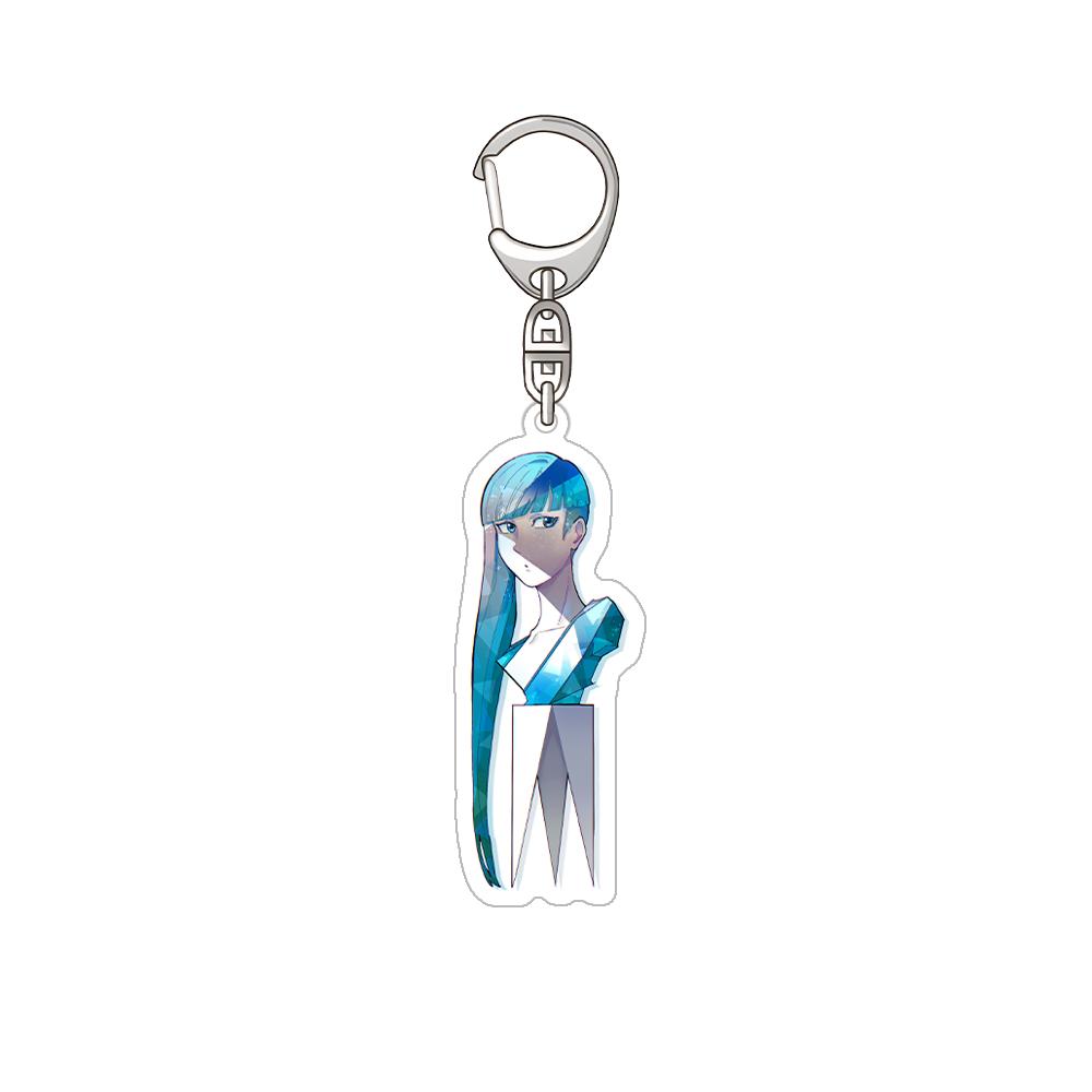 Land of the Lustrous Phosphophyllite rutile amethyst Obsidian Yellow diamond Ghost quartz Acrylic Keychain Bag pendant Fans Gift