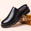 Business-Mules für Herren, elegante Halbschuhe, Leder-Slip-Ons, Sneaker mit offenem Rücken, Freizeitschuhe, Loafer, Hausschuhe, Slides, Sandalen, Sommer