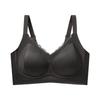 Satin lace foundation seamless pull-up anti-sagging adjustment bra without steel rim