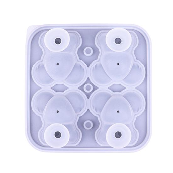 

Форма коалы поднос для кубиков льда 4 ячейки силиконовая форма для шоколада торта без БФА форма для приготовления кубиков льда в виде коалы для коктейлей напитков серый