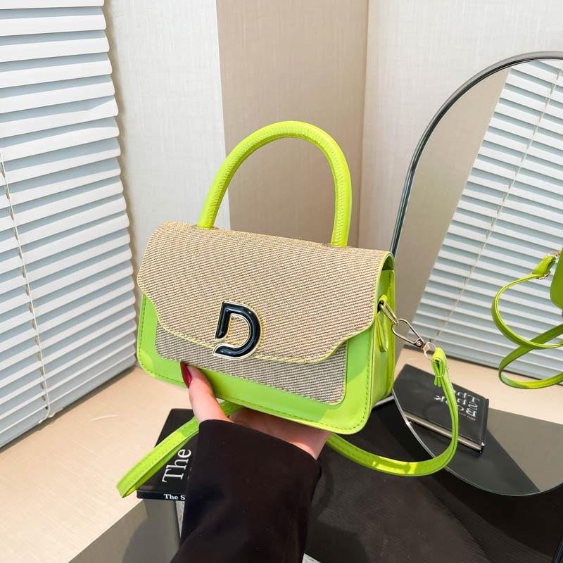 2025 spring contrasting splicing high-end sense retro fashion trend handbag casual versatile niche design messenger