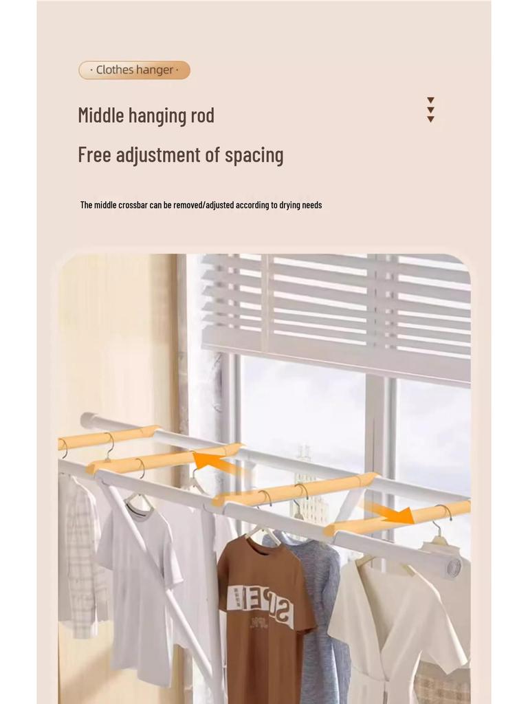 Telescopic Folding Clothes Rack for Indoor & Outdoor Use