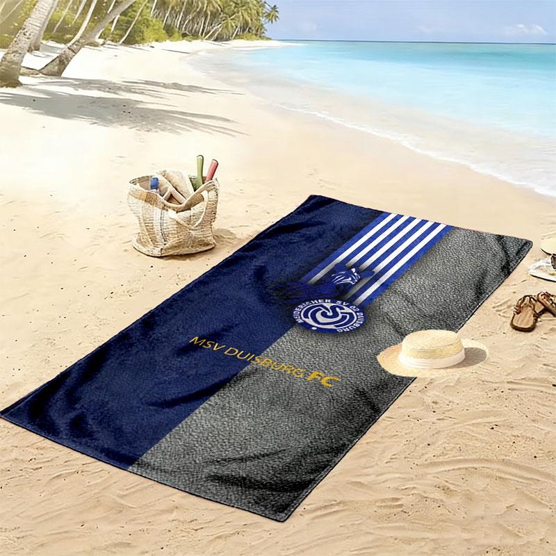MSV Duisburg Print Strandtuch, Großes Weiches Schnelltrocknendes Handtuch für Strand Camping Schwimmen
