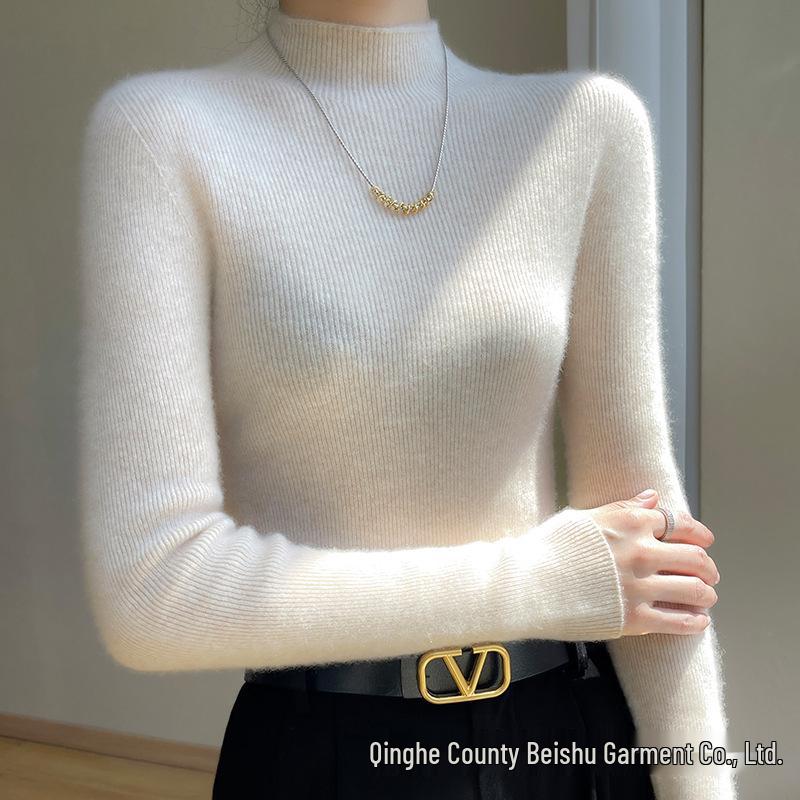 Women's 2024 Slim-Fit Striped Cashmere Sweater - Seamless, Soft & Comfortable Knit Base Layer