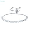 Bracciale Tennis Scintillante in Cristallo – Braccialetto con Catena Regolabile a Scorrimento per Feste e Uso Quotidiano