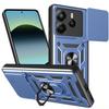 For Xiaomi Redmi Note 14 4G (164.84mm) Case with Slide Camera Lid PC+TPU Kickstand Phone Cover