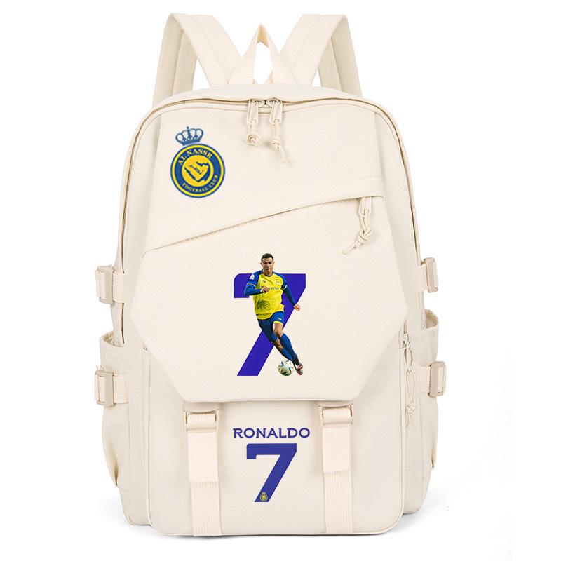 Football Player C Luo Peripheral Printing Trend Schoolbag Junior High School High School Students Large Capacity Spine Backpack