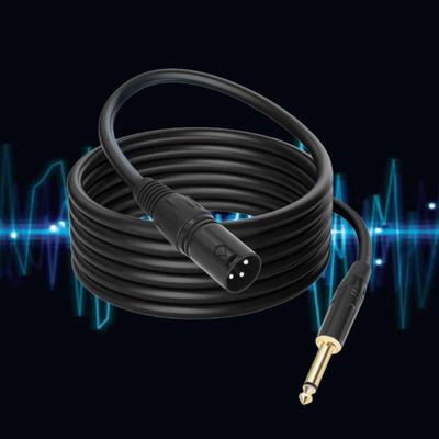 Audio kabel TS 1/4 6,35 samec na XLR, přenosový kabel, stereo mikrofon pro reproduktor