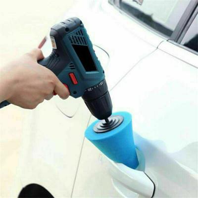 Almohadilla de esponja para pulir automóviles Almohadilla de esponja para pulir detalles cónicos Rueda de esponja con mango Cubo de esponja Herramienta de limpieza de ruedas de pulido