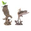 1Pc Antique Brass Eagle Crane Statue Small Ornaments Vintage Brass Animal Figurines Crafts Desk Home Decor Accessories Gifts