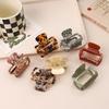 New Acetate Square Hollow Out Big Claw Clips For Women Solid Color Leopard Pattern Shark Clip Female Hair Accessories