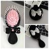Korean Style 2 in 1 Comb Mirror Set Durable Bow Massage Comb with Mirror  Hair Styling