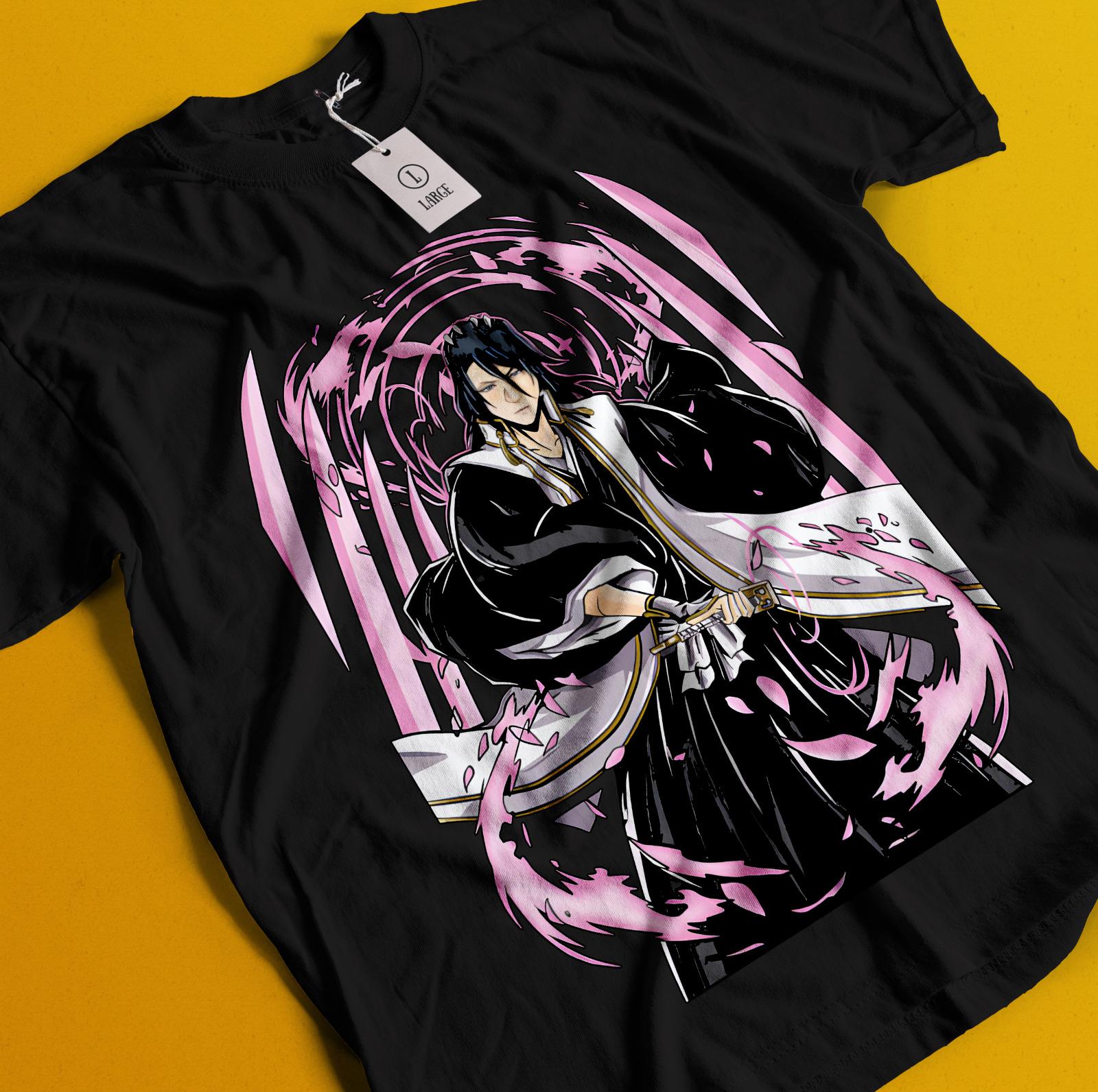 

Byakuya Kuchiki Shirt Bleach Anime Tshirt Aizen T-Shirt Ichigo Bankai Yhwach Tee - Men s Summer Cotton Graphic Tee S разноцветный