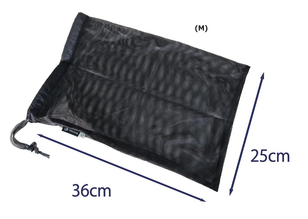 ISUKA Mesh 36 X 25 Cm Bag, Medium, Black, 359101, Dimensions