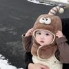 Plush Winter Baby Hat with Scarf - Thick, Warm, Windproof, and Ear-Protecting