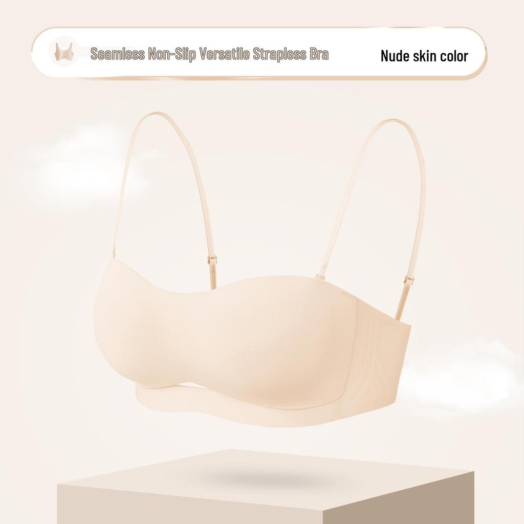 Breathable Non-Slip Seamless Strapless Women's Bandeau Bra