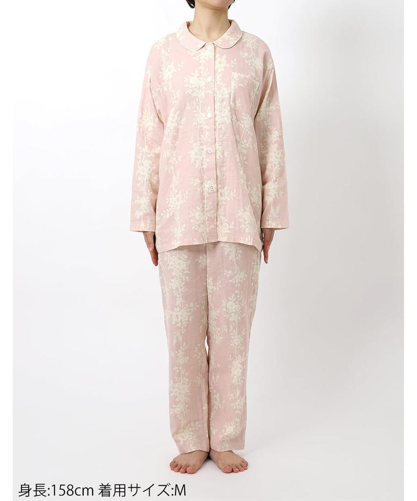 long long cotton EP7041 PI [Wing/Wacoal] Pajamas, sleeves, pants, 100% (main body) Women's