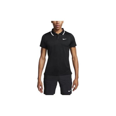 Court Advantage Logo Color Block Casual Short Sleeve Polo Shirt Men Polo Shirts Black FD5317-010