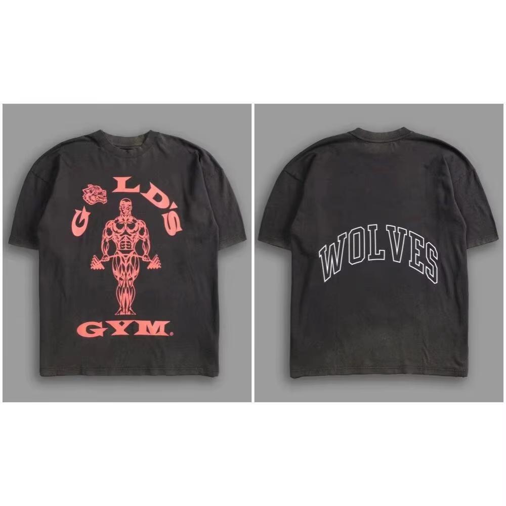 2026 Nuova T-shirt Sportiva Fitness in Morbido Cotone per Uomo e Donna con Maniche Corte Traspiranti, Collaborazione The Gym