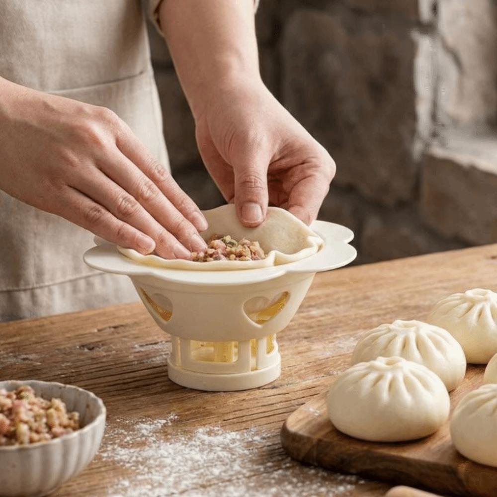 Non-stick Flower Dumpling Mold Plastic Dumpling Machine Steamed Bun Mold  Home Kitchen Pastry