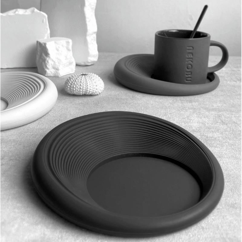 Silicone Heat Insulation Mat Waterproof Coffee Coaster Teas Coffee Cup Tray Home Car Key Storage Trays Easy To Use