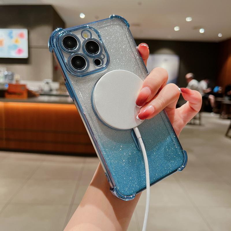 

Для Iphone 15 14 Pro Max 13 12 11 Pro Max Беспроводная зарядка для Magsafe Magnetic Love Hearts Противоударный прозрачный чехол из ТПУ iPhone 15 чёрный