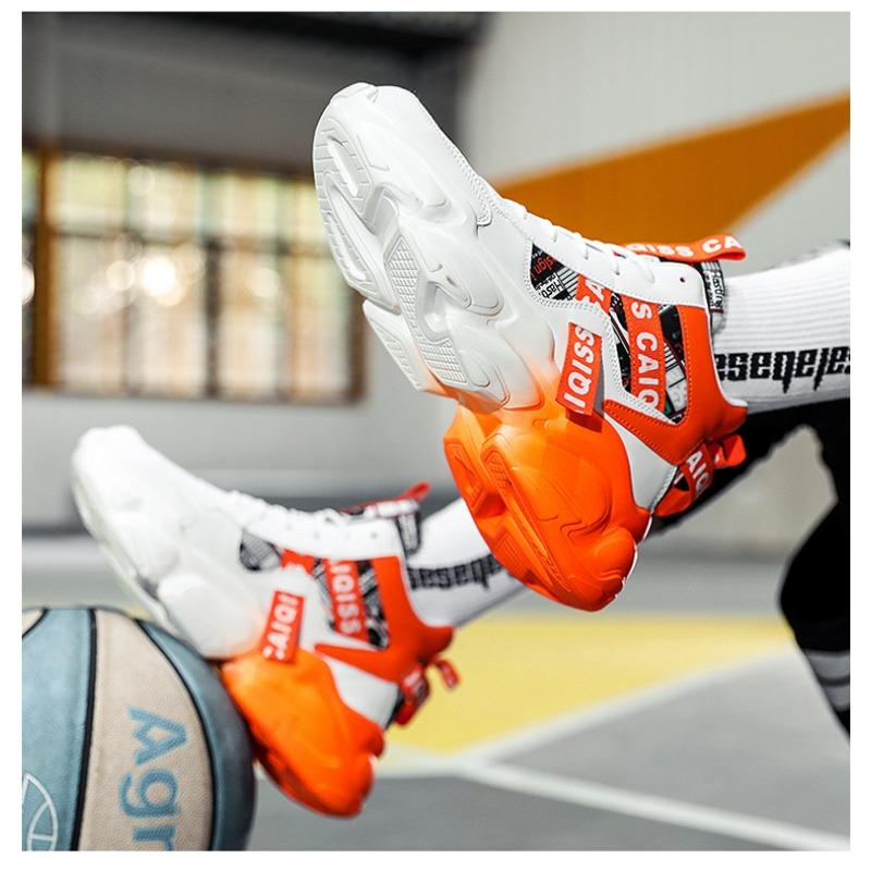Men S High Top Breathable Thick Sole Basketball Sneakers Casual Shoes