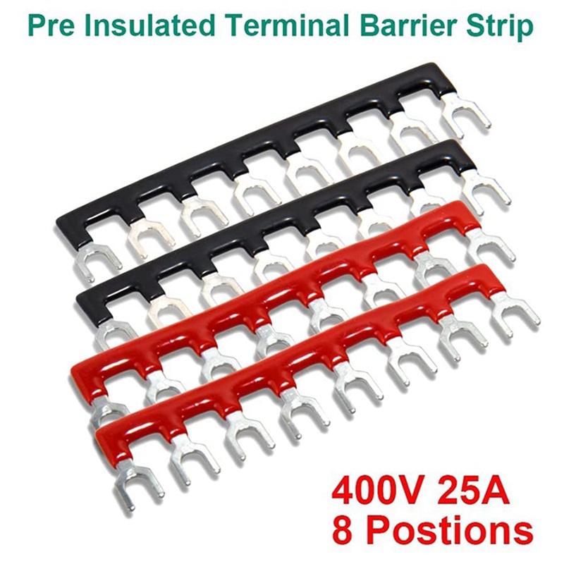 

8 Pc 8P Terminal Block, 8 Pc 8P Shorting Bar, TB1505 Flame Retardant Copper Terminal Short-Circuit Terminal-B61B
