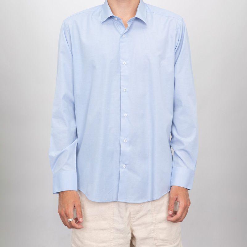 Chemise bleu ciel texturée coton Homme BILL TORNADE