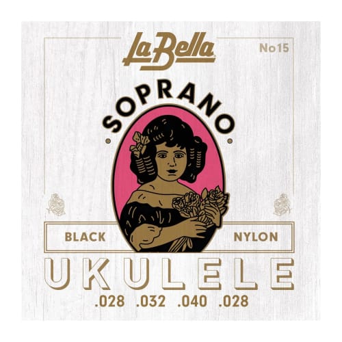 La Bella 15 Soprano Black Ukulele Strings