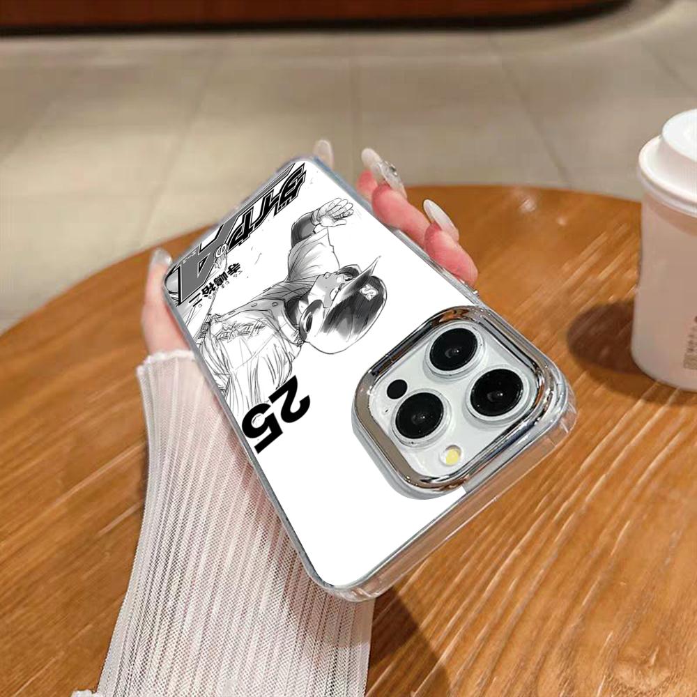 Anime Aces Of D-Diamonds Handyhülle Für Iphone 17 16 15 14 13 12 11 Pro Max Xr Air Plus Silikonhülle Silber Hard Shell Hülle