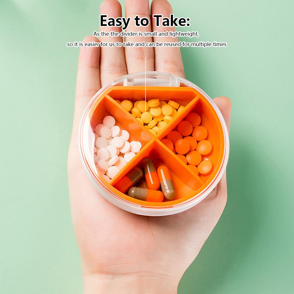 Pill Splitter Box ABS PC Resuable Stainless Steel Slicer Storaging Tablet Divider Office Business Trip Organizer Accessories